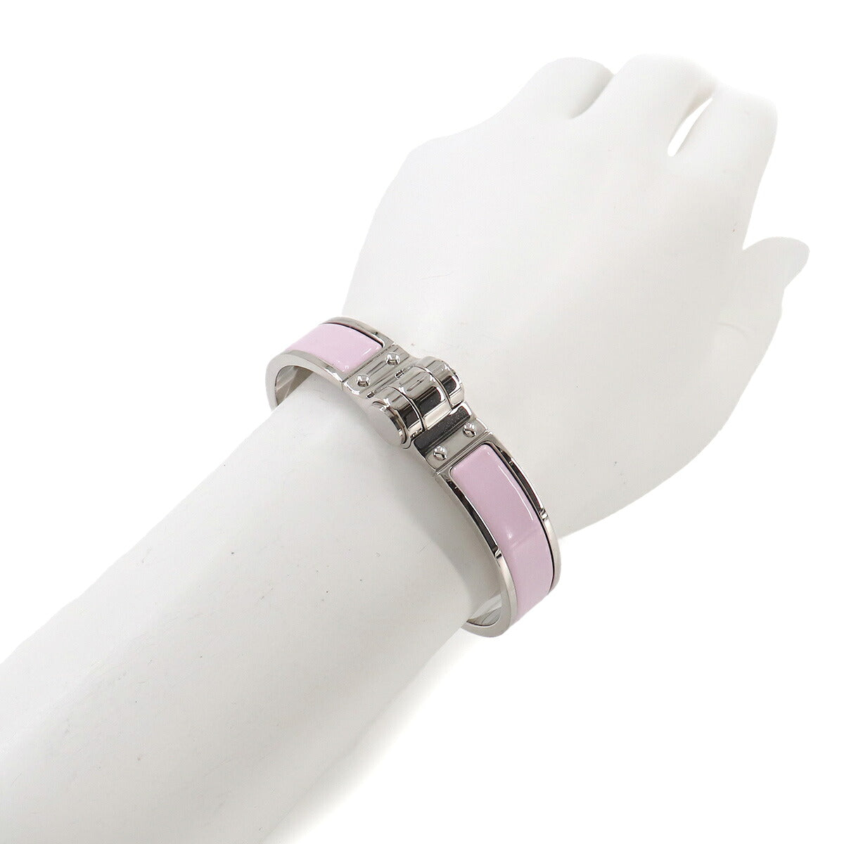 Charniere PM Bracelet Bangle Pink Silver