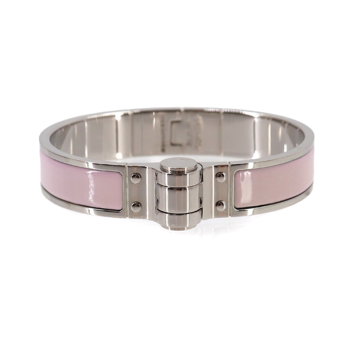 Charniere PM Bracelet Bangle Pink Silver