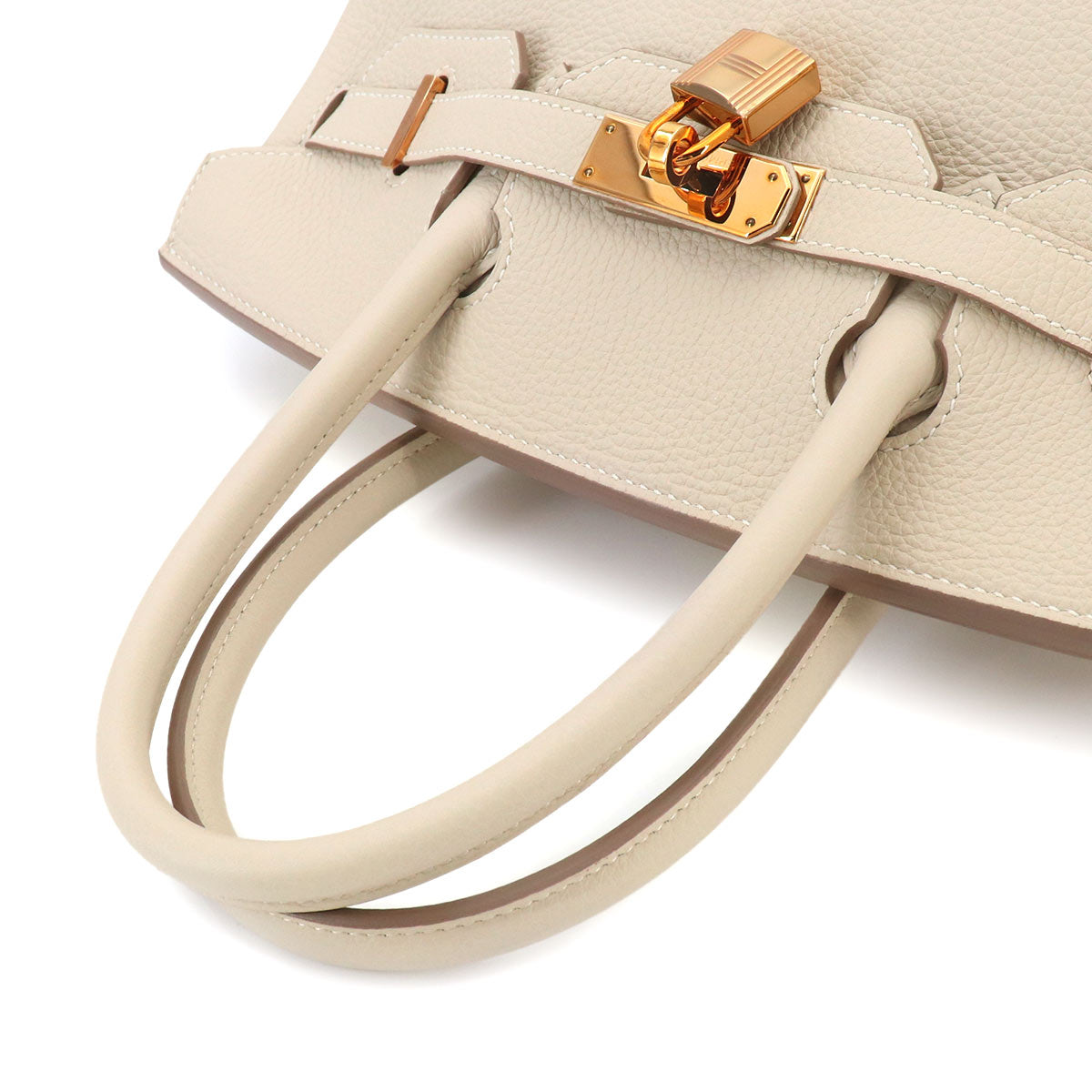 Birkin 30 Veau Togo Craie Hand Bag Purse