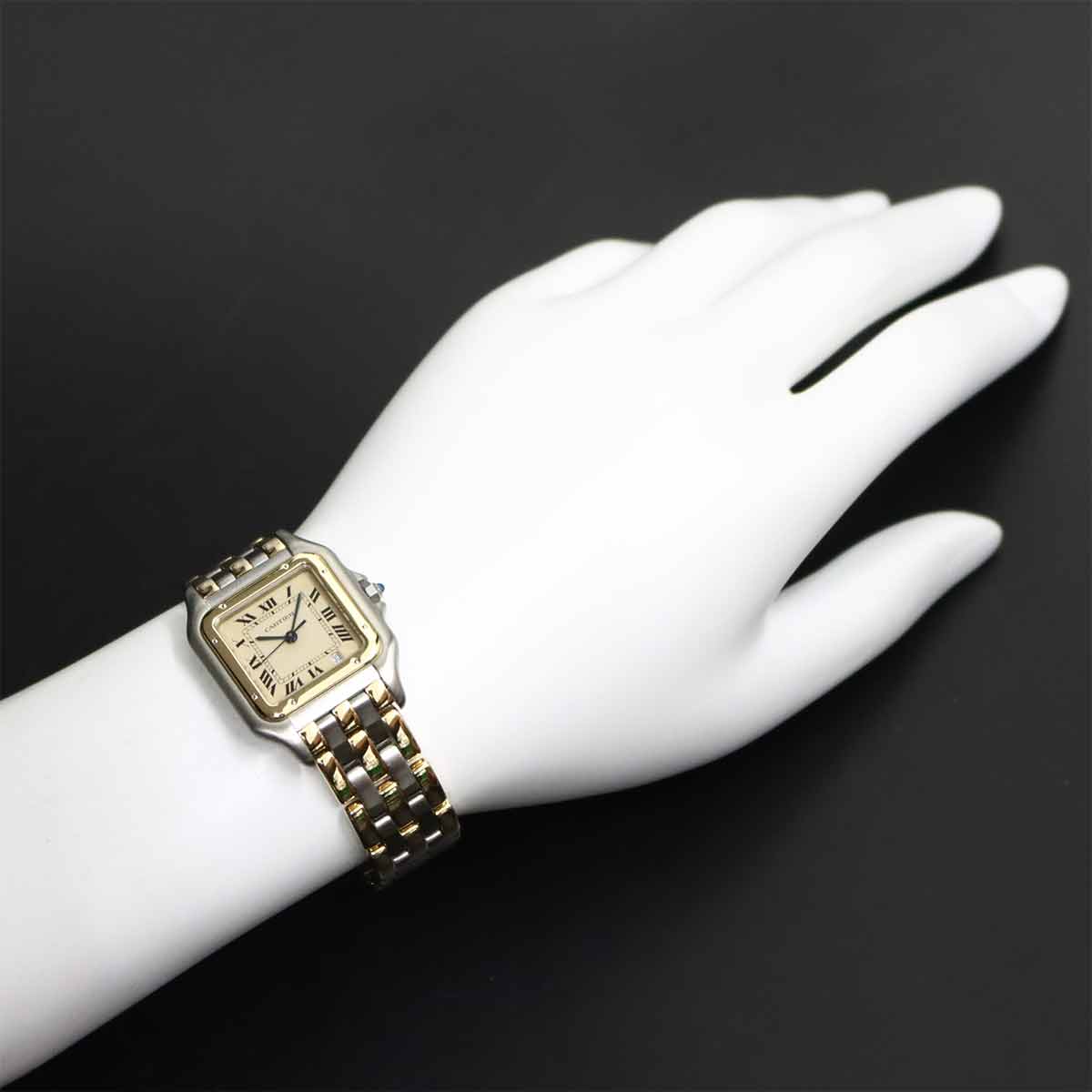 Panthere MM 3Row 83083244 YG Quartz Date Cream Dial Boys