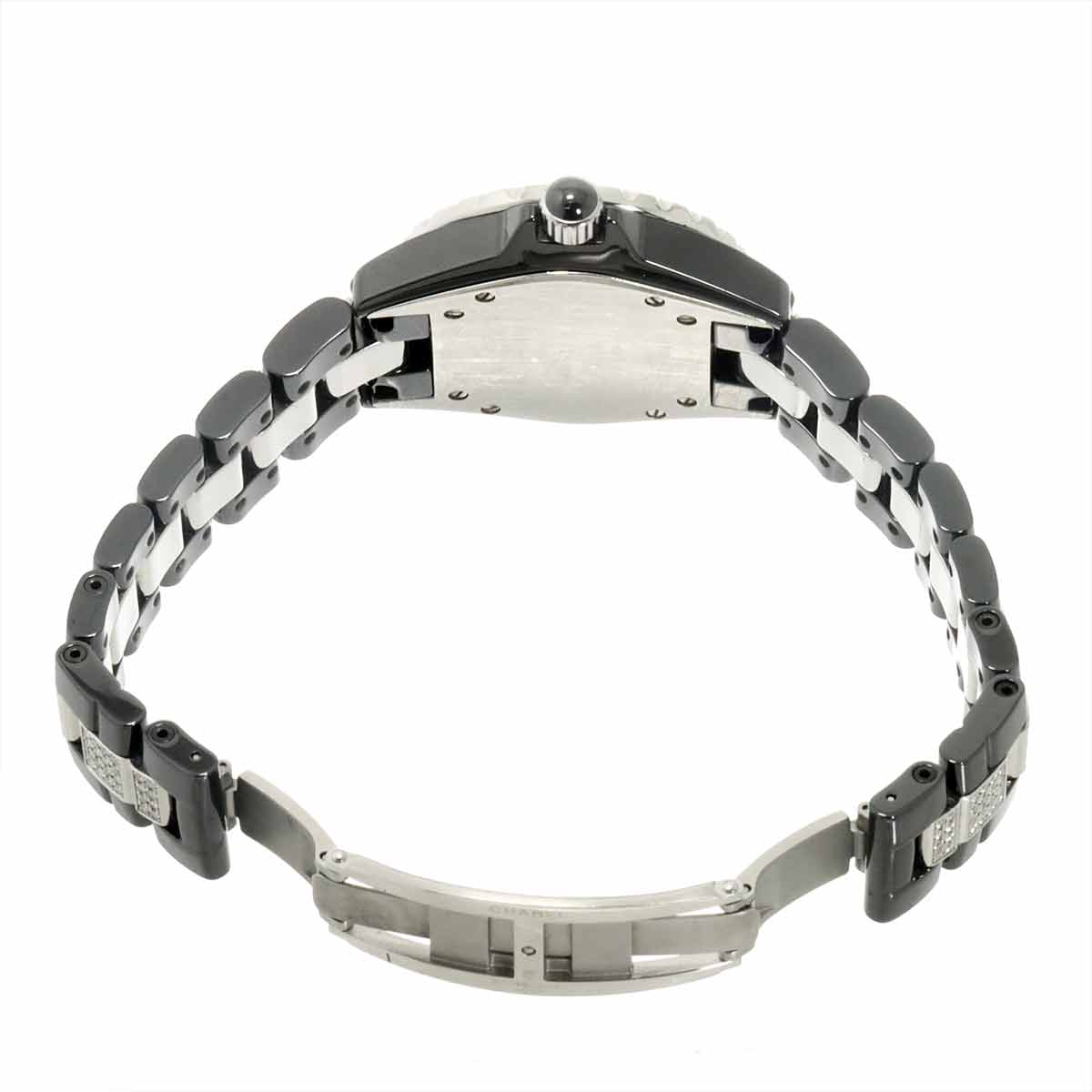 J12 33mm H1338 Diamond Date Quartz Black Dial Ladies