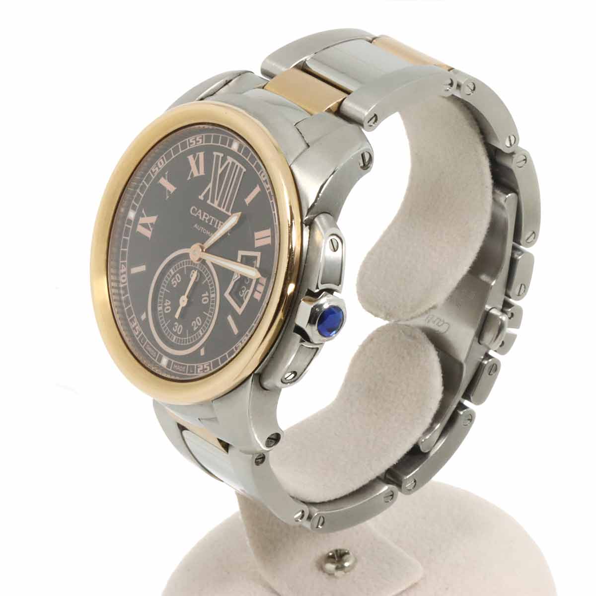 Calibre de Cartier W7100050 Date 750 PG Brown Dial Mens