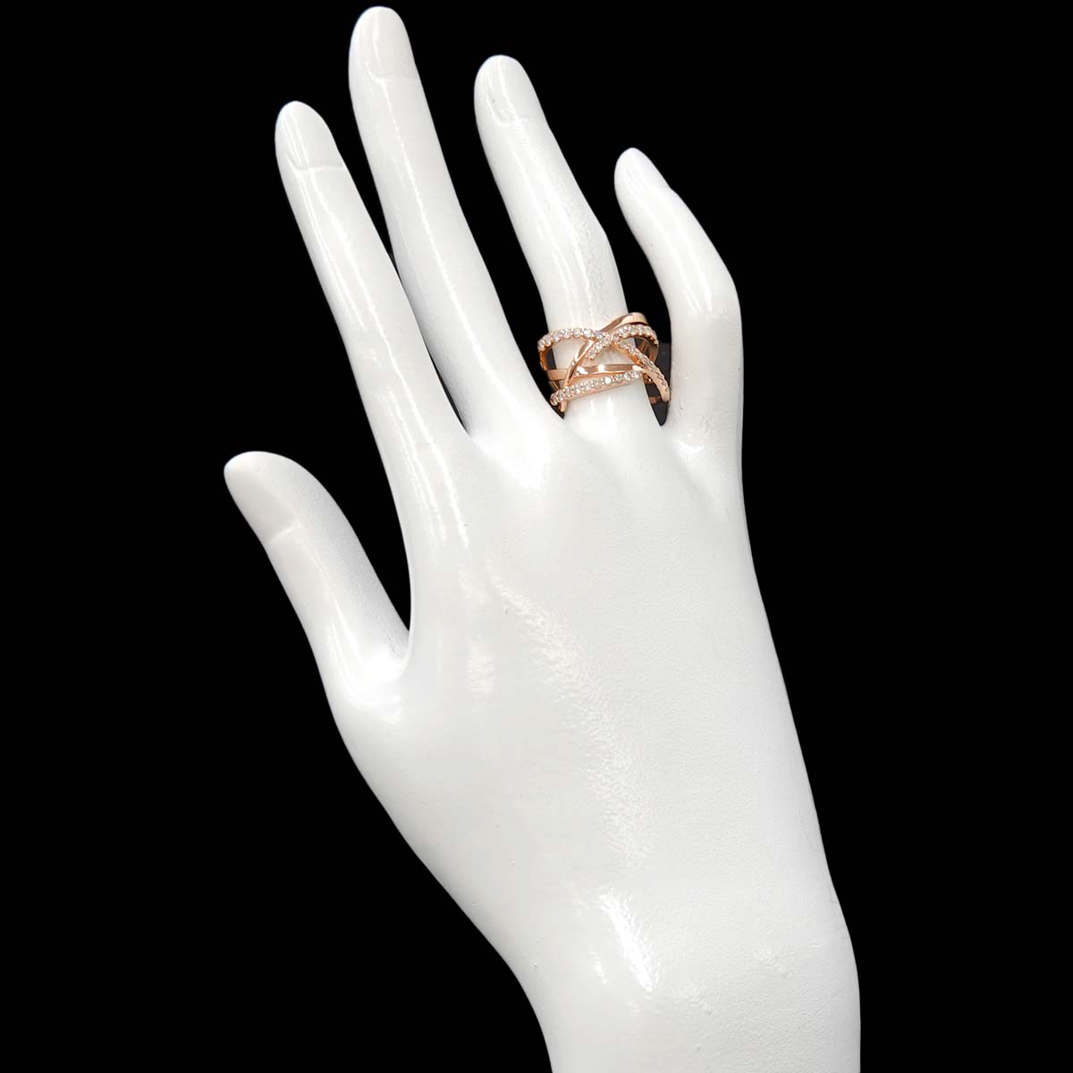 Diamond 0.58ct Ring 18K PG Pink Gold 750 Size5.25-5.5(US)