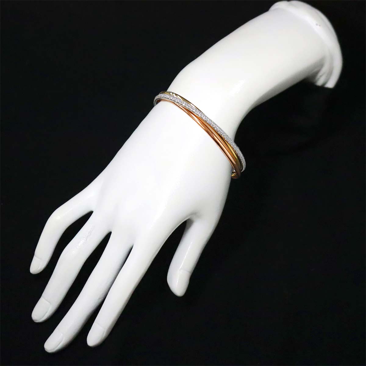 Trinity SM Diamond Bracelet 18K YG WG PG 750 size16