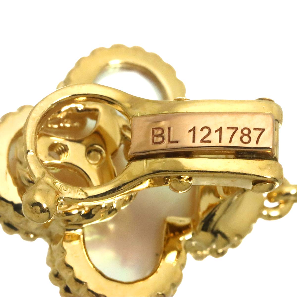 Magic Alhambra MOP Earrings Clip on 18K YG