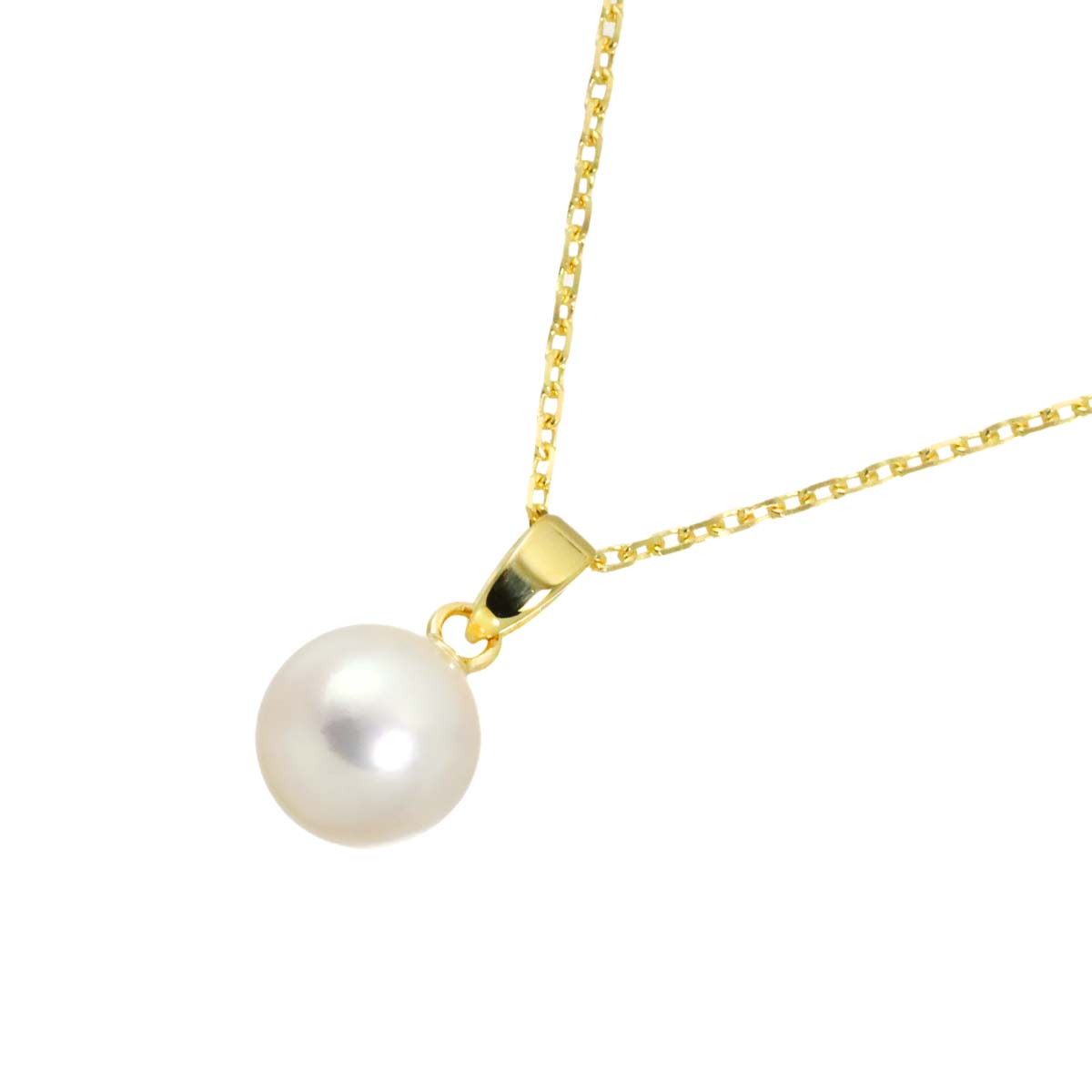 Akoya Pearl 8.7mm Necklace 14K Yellow Gold 585