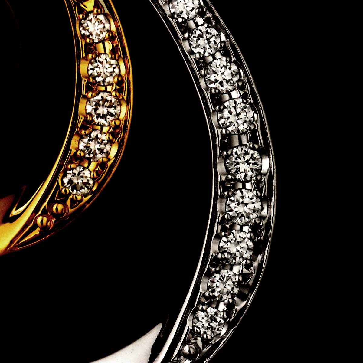 Akoya Pearl 7.4mm Daimond Necklace 18K YG PG WG 750