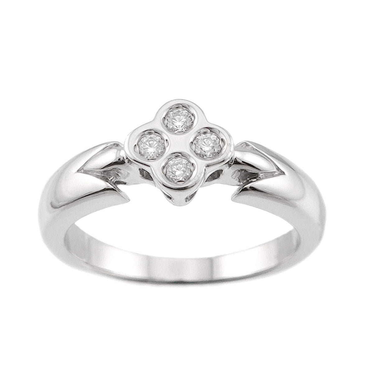 Diamond 0.07ct Ring 18K WG 750 size4(US)