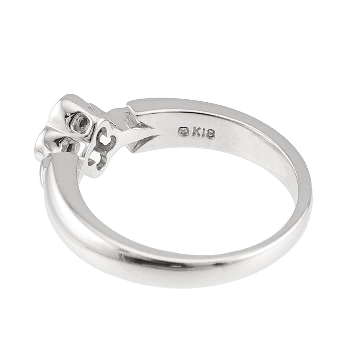 Diamond 0.07ct Ring 18K WG 750 size4(US)