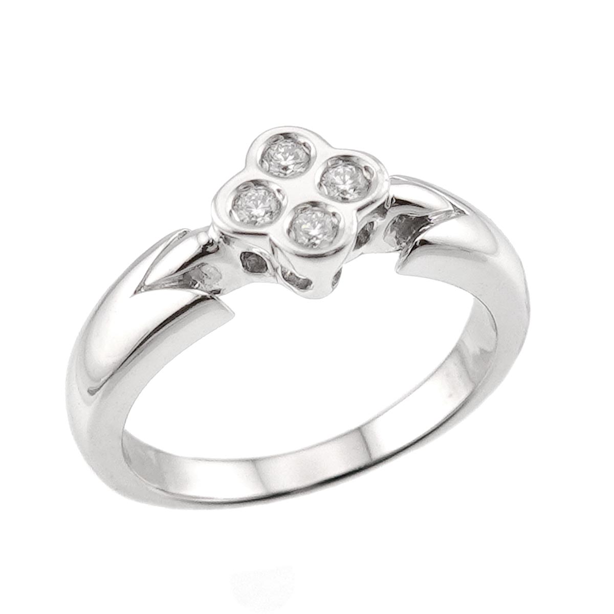 Diamond 0.07ct Ring 18K WG 750 size4(US)