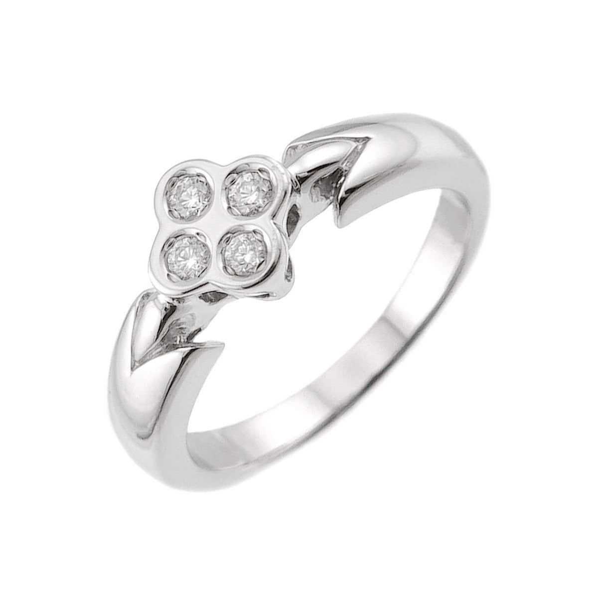 Diamond 0.07ct Ring 18K WG 750 size4(US)