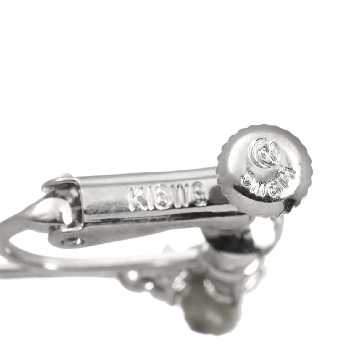 Diamond 0.18ct/0.18ct Earrings Clip on 18K White Gold 750