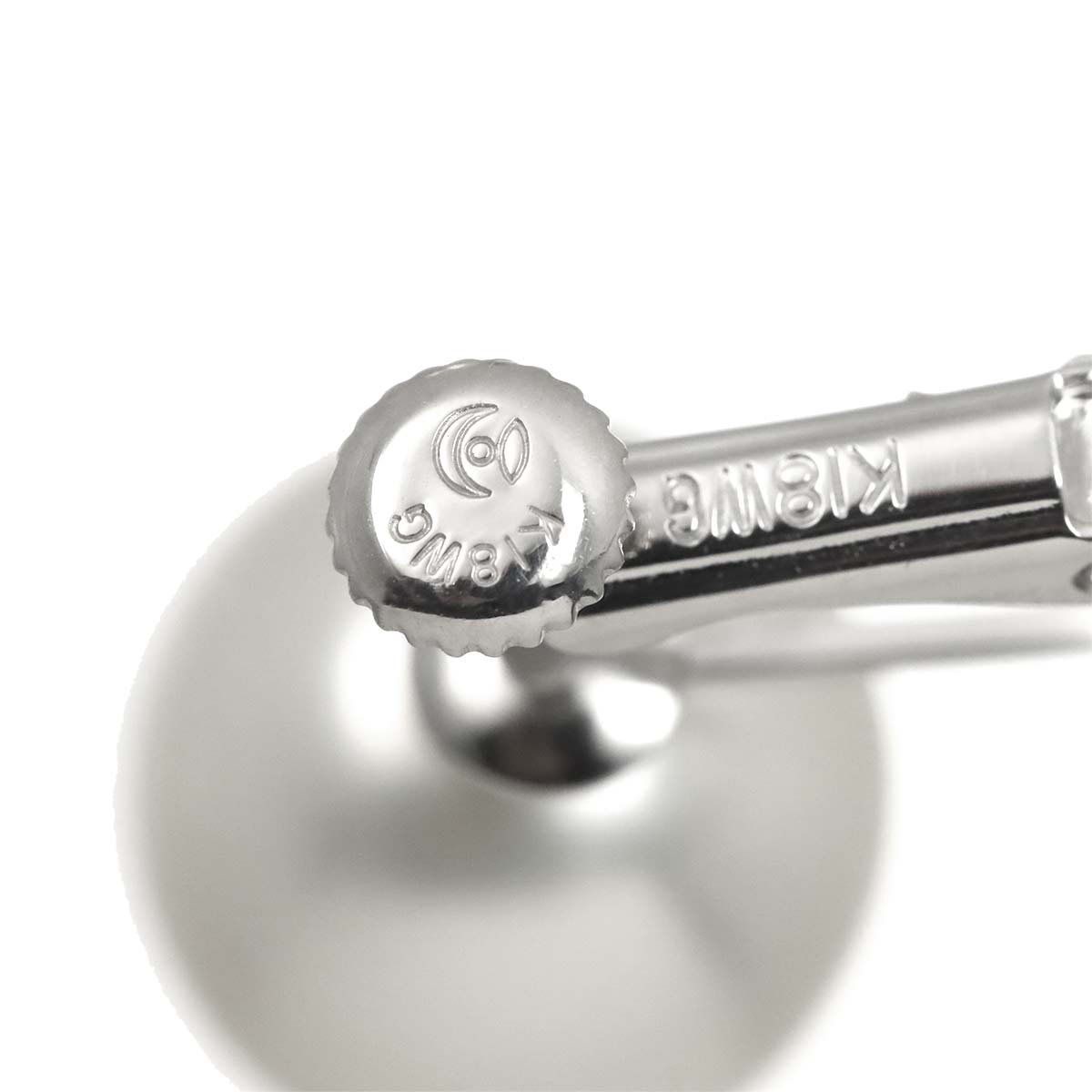 South Sea Pearl 10.7mm Earrings Clip on 18K WG White Gold 750
