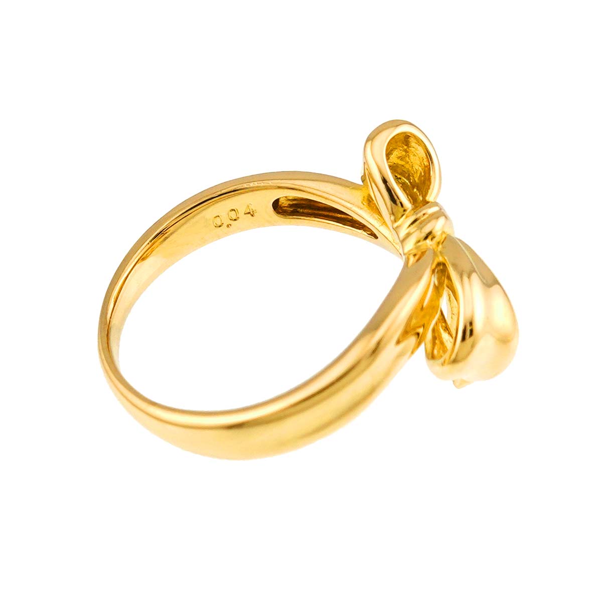 Diamond 0.04ct Ring 18K YG 750 Size6.25-6.5(US)