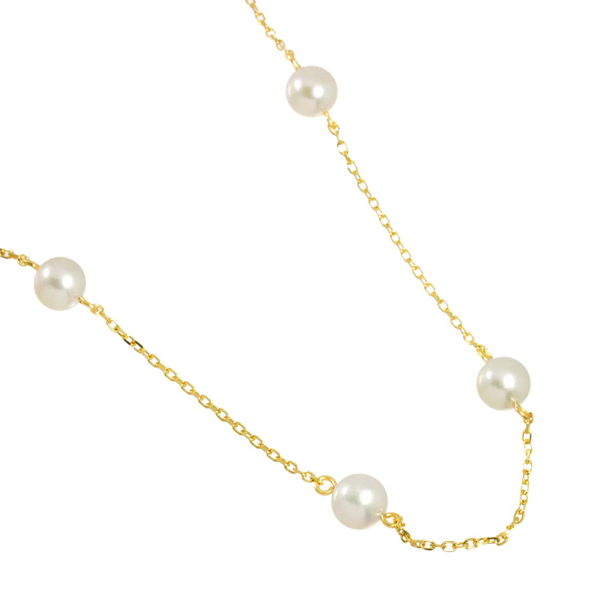 Akoya Pearl 5.9-5.6mm Necklace 18K YG 750