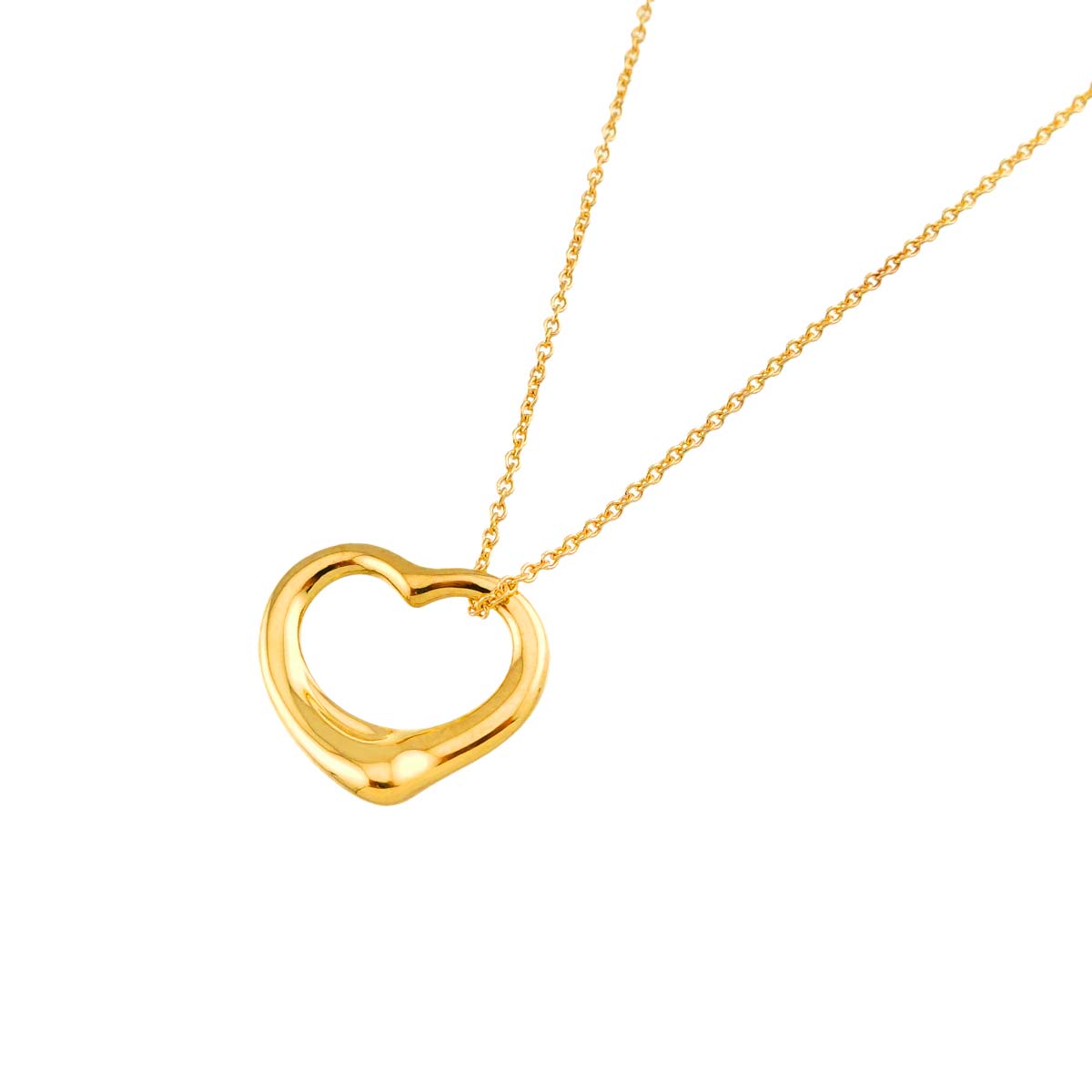Open Heart Necklace 18K Yellow Gold 750