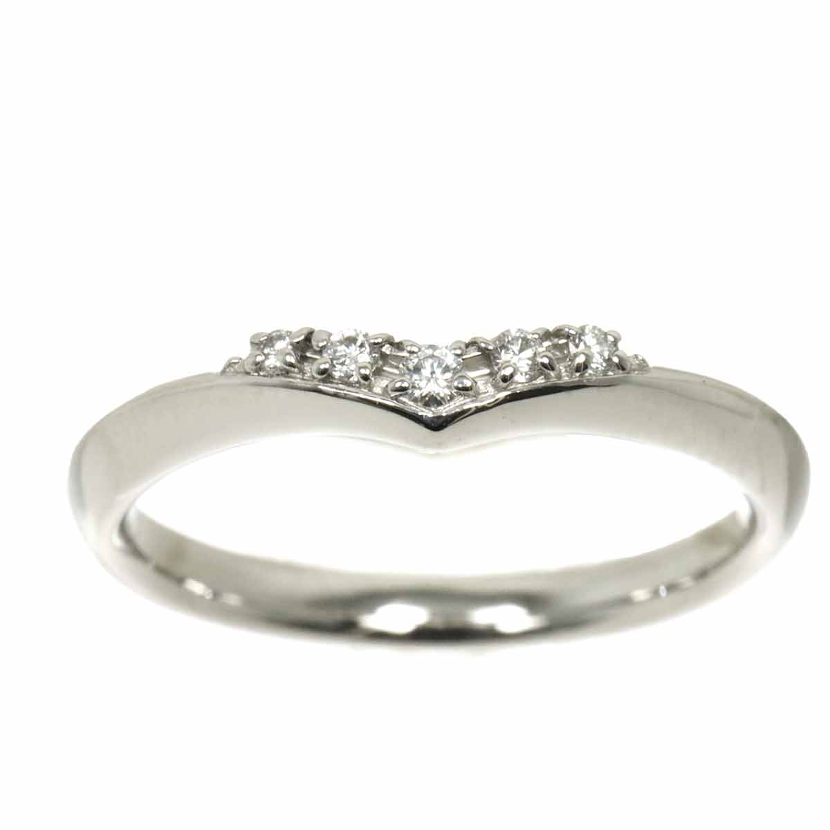 Diamond 0.06ct Ring Pt Platinum Size5.5-5.75(US)