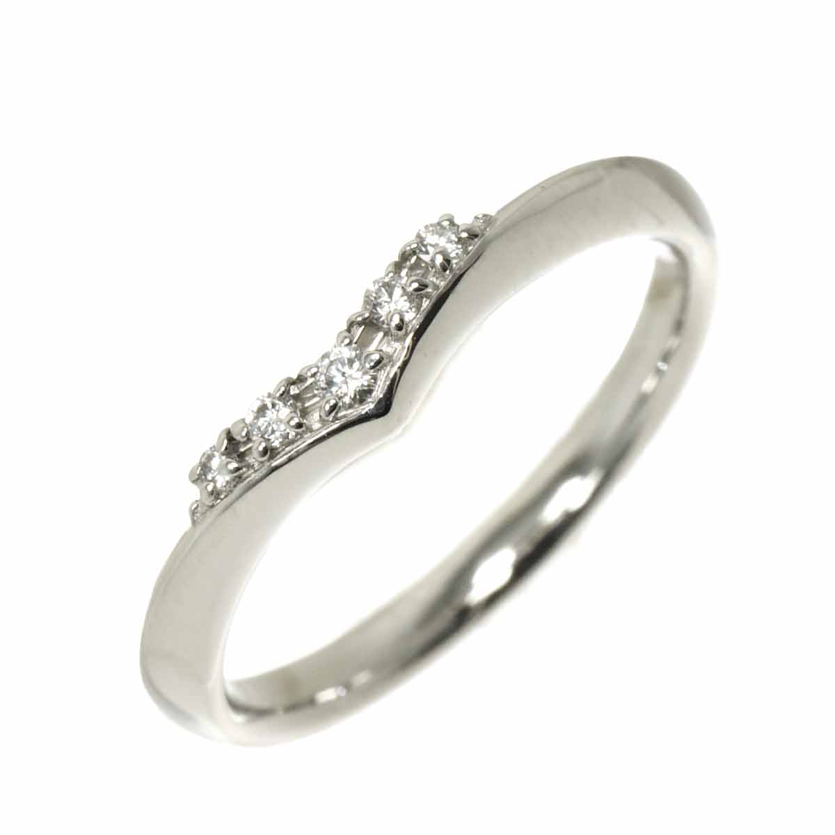 Diamond 0.06ct Ring Pt Platinum Size5.5-5.75(US)