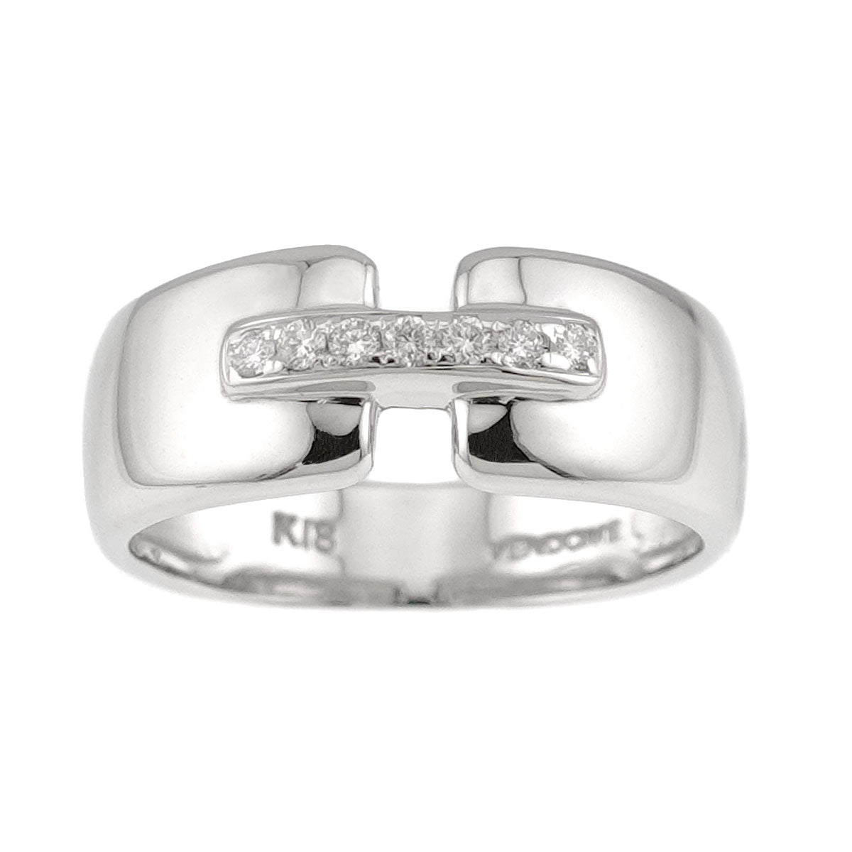 Diamond Ring 18K WG 750 Size4.75-5(US)