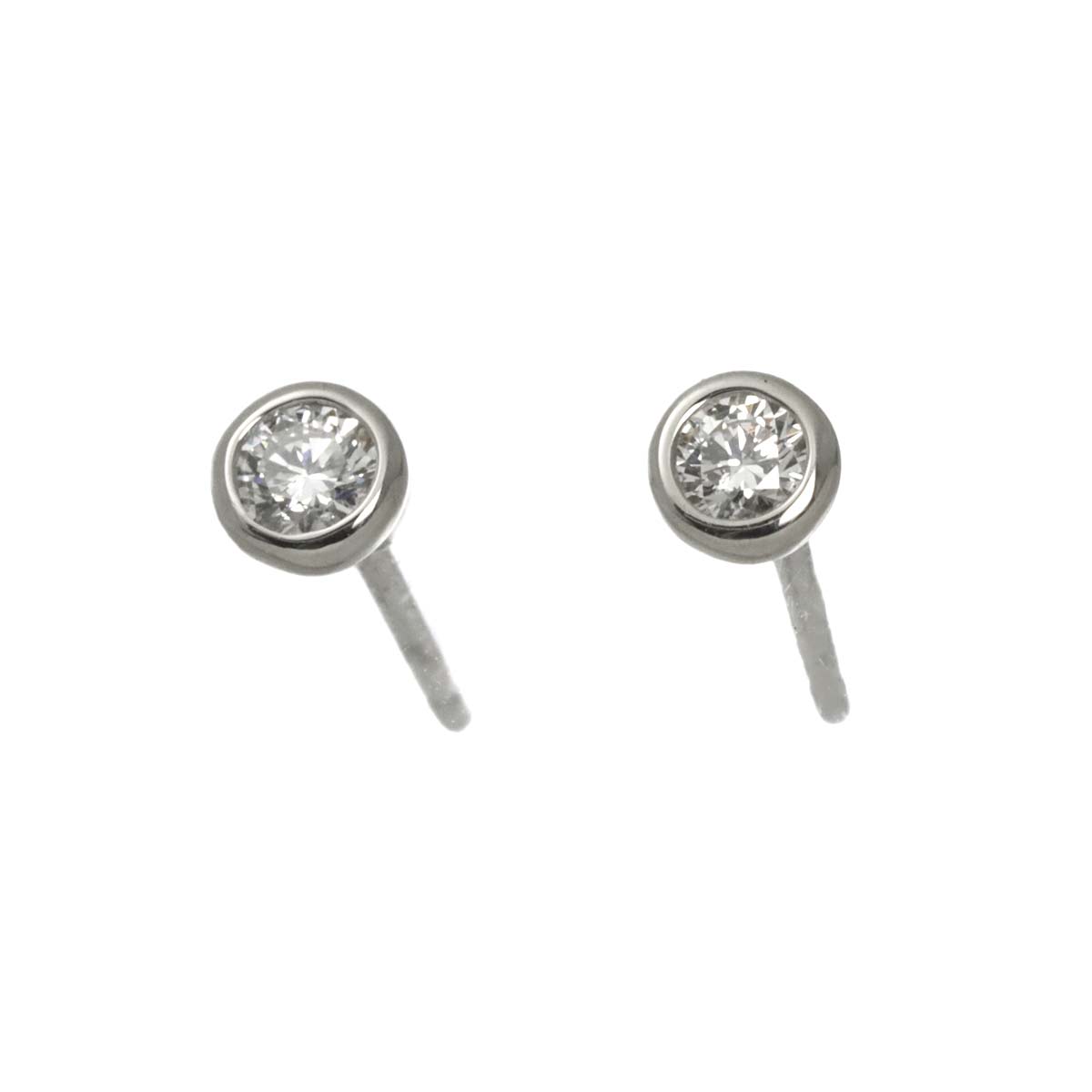Diamond Earrings Pierced Pt Platinum