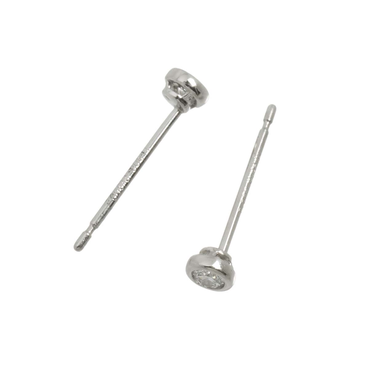 Diamond Earrings Pierced Pt Platinum