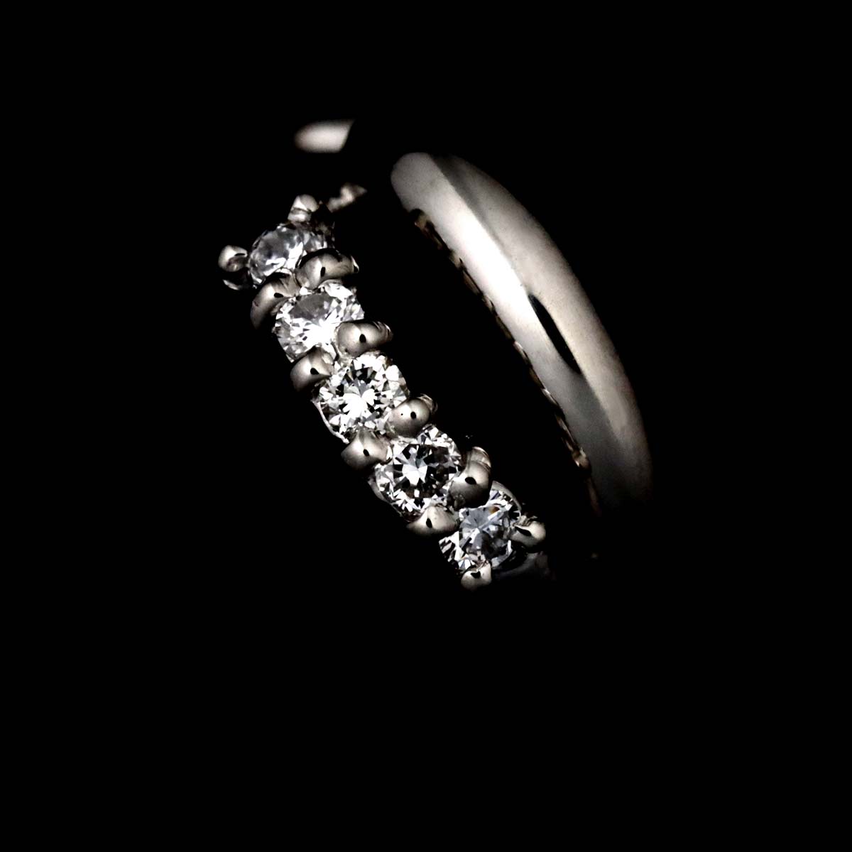 Diamond Earrings Pierced Pt Platinum