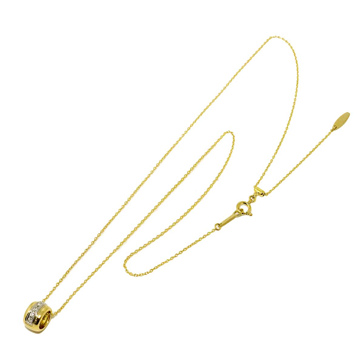 Diamond 0.07ct Necklace 18K Yellow Gold 750 Pt
