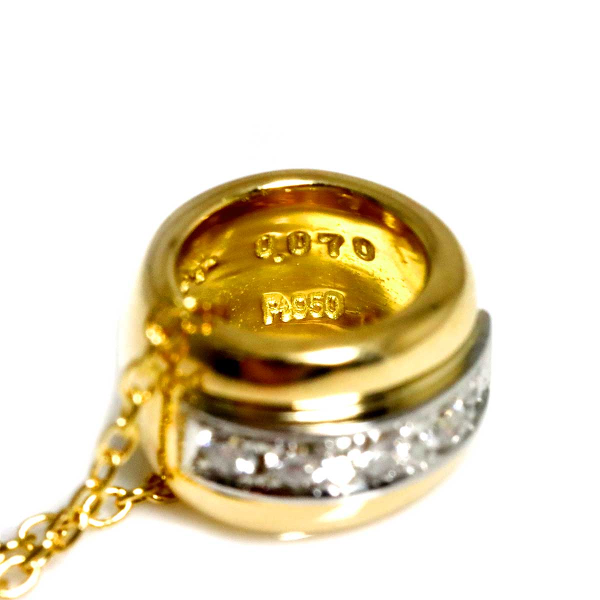 Diamond 0.07ct Necklace 18K Yellow Gold 750 Pt