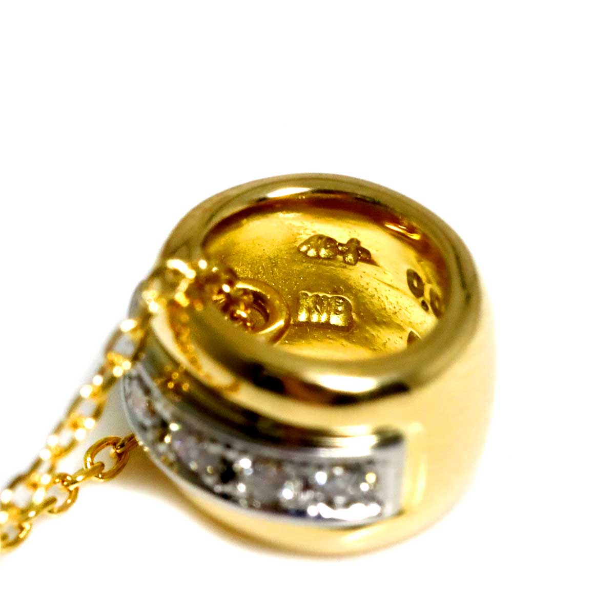 Diamond 0.07ct Necklace 18K Yellow Gold 750 Pt