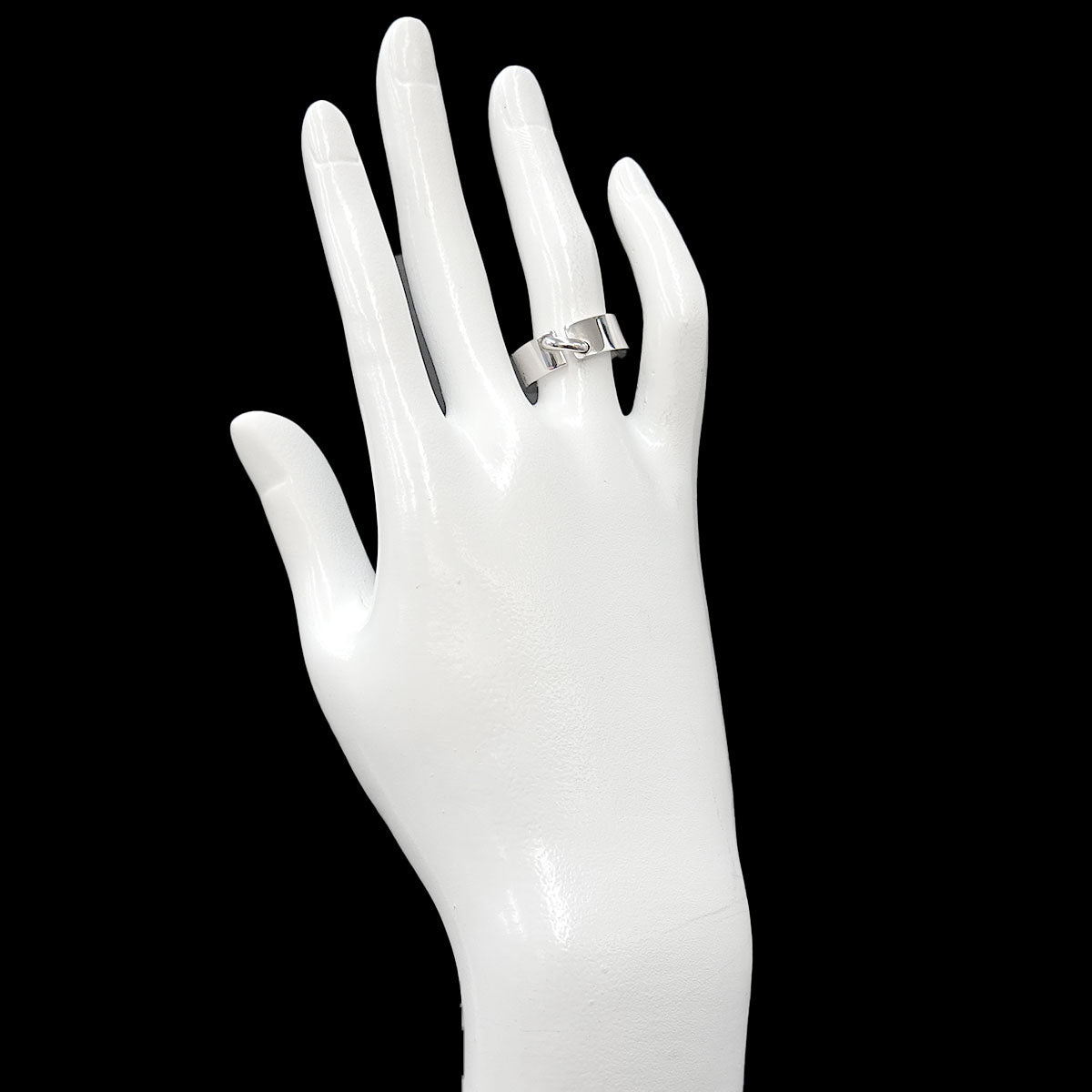 Liens Ring 18K White Gold 750 size5.25(US)