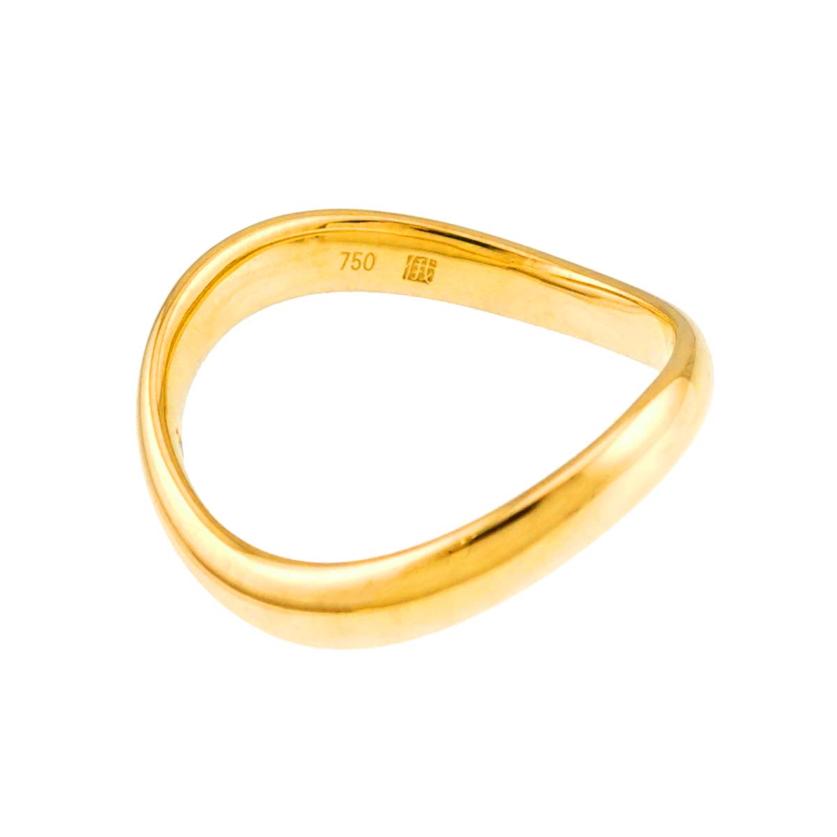 Diamond Ring 18K YG 750 Size8-8.25(US)