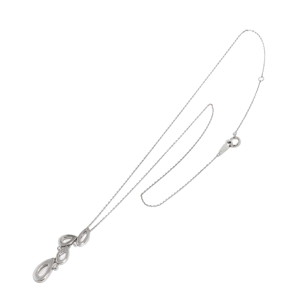 Perlita Diamond 0.02ct Necklace 18K White Gold 750