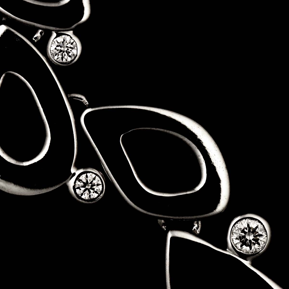 Perlita Diamond 0.02ct Necklace 18K White Gold 750