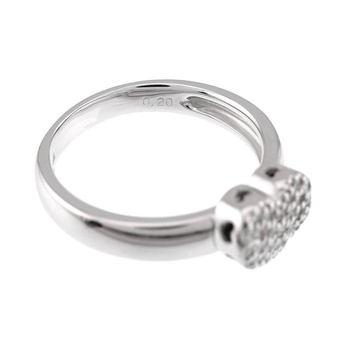 Diamond 0.20ct Ring 18K WG 750 Size7.25(US)