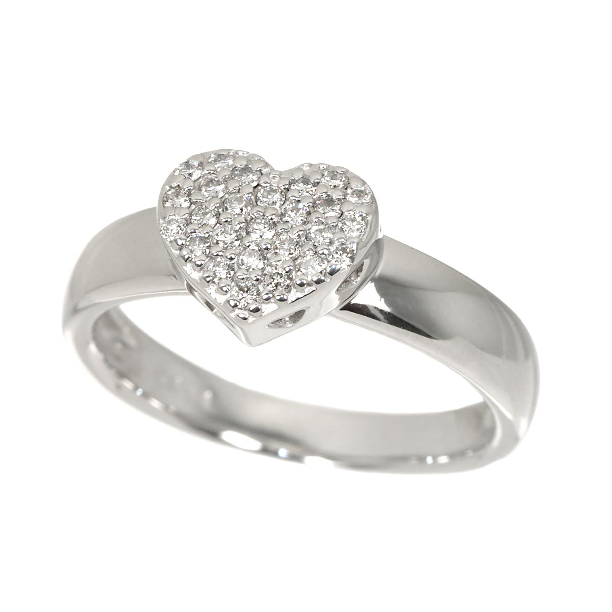 Diamond 0.20ct Ring 18K WG 750 Size7.25(US)