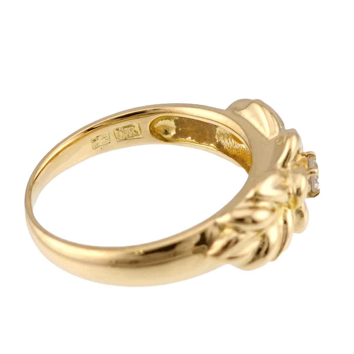Diamond 0.07ct Ring 18K YG 750 Size5.5-5.75(US)