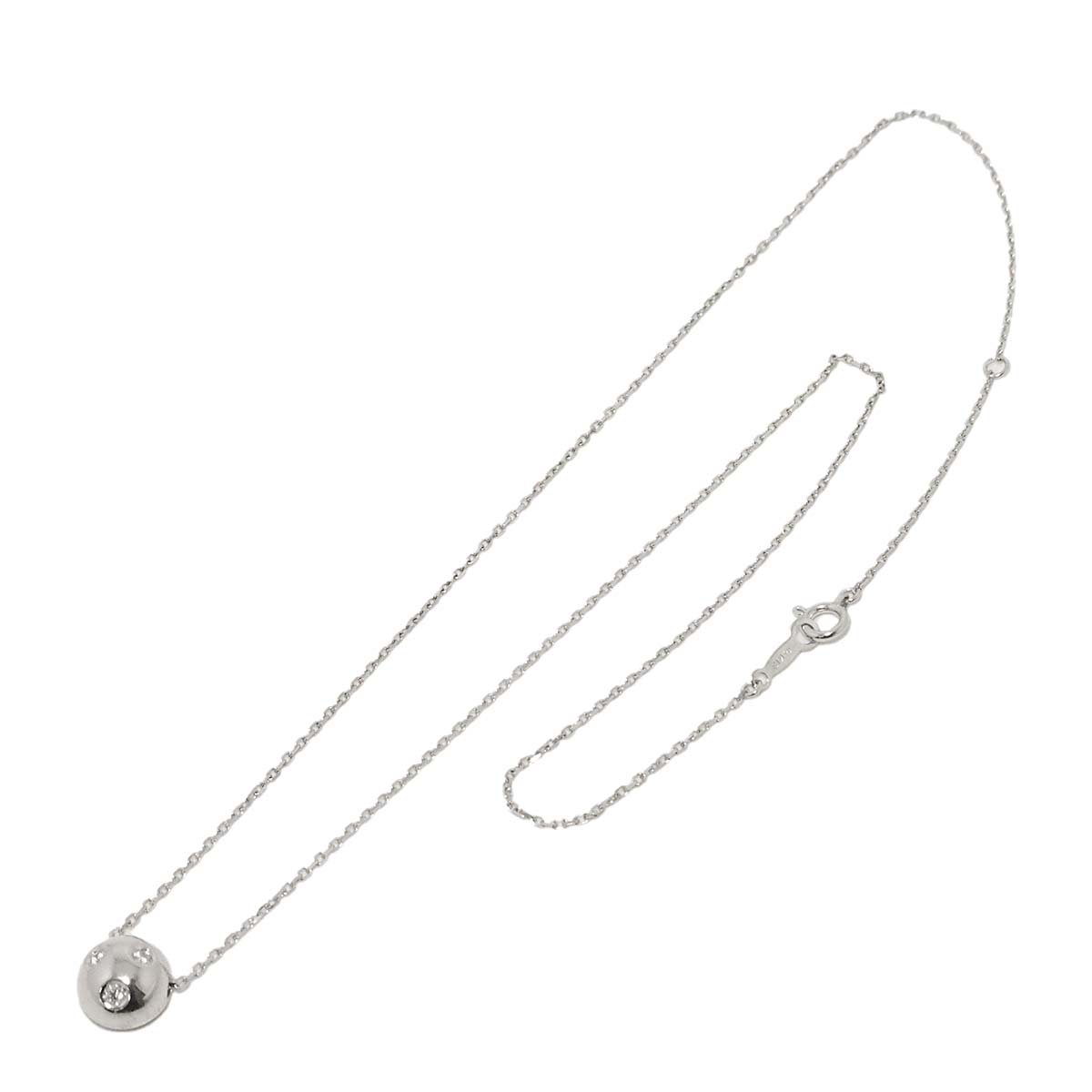 Diamond 0.06ct Necklace 18K White Gold 750