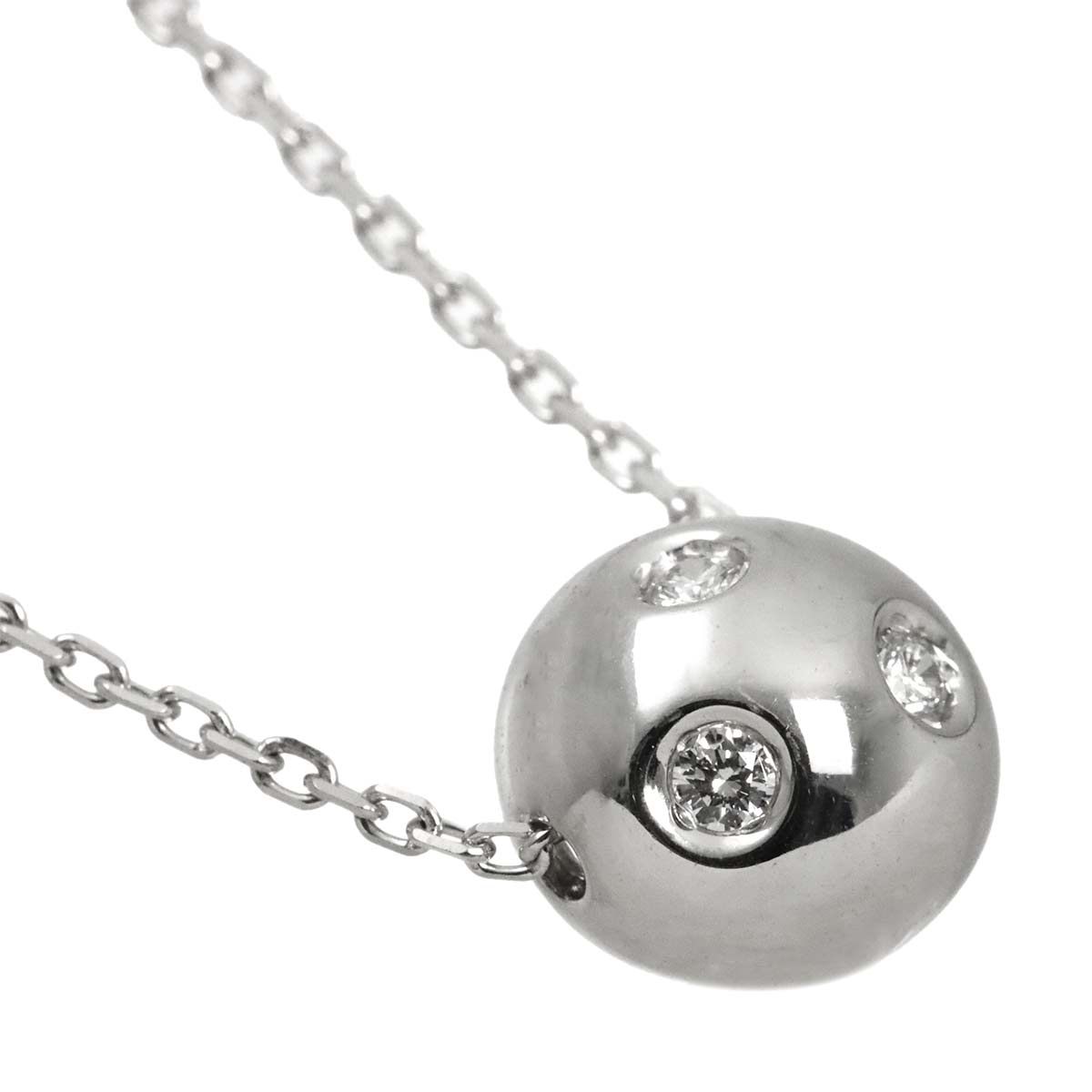Diamond 0.06ct Necklace 18K White Gold 750