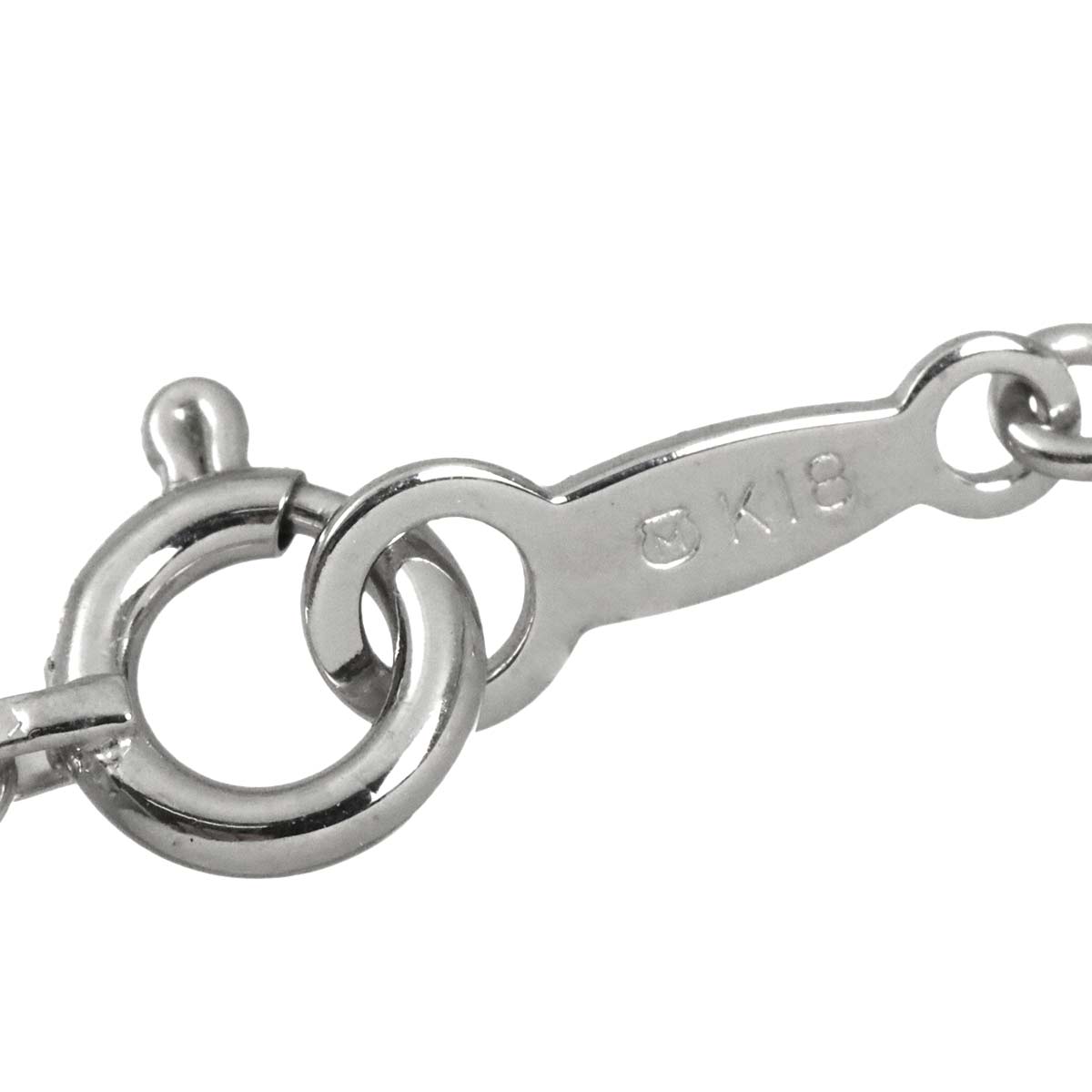 Diamond 0.06ct Necklace 18K White Gold 750