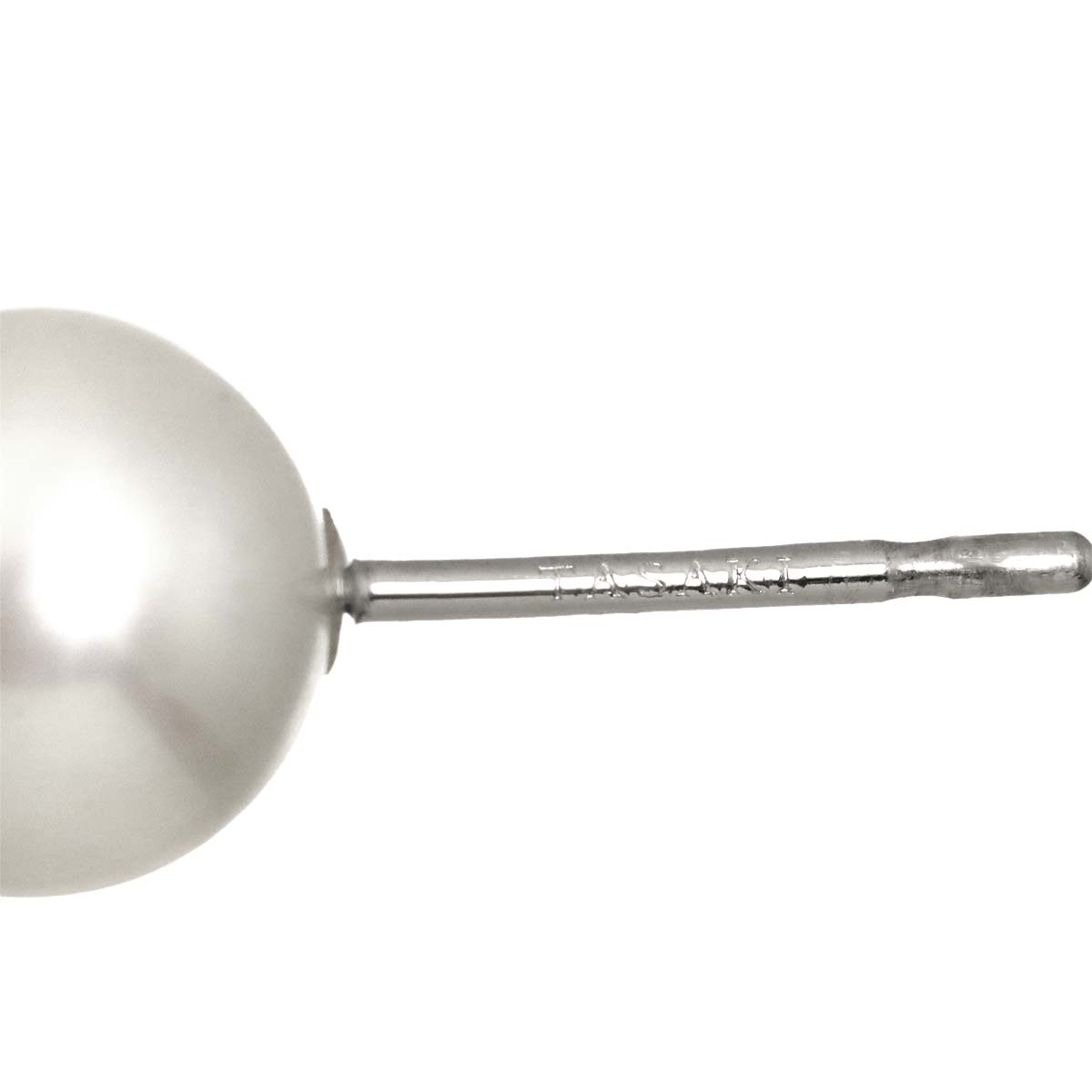 Akoya Pearl 7.8mm Earrings Pierced 18K WG 750
