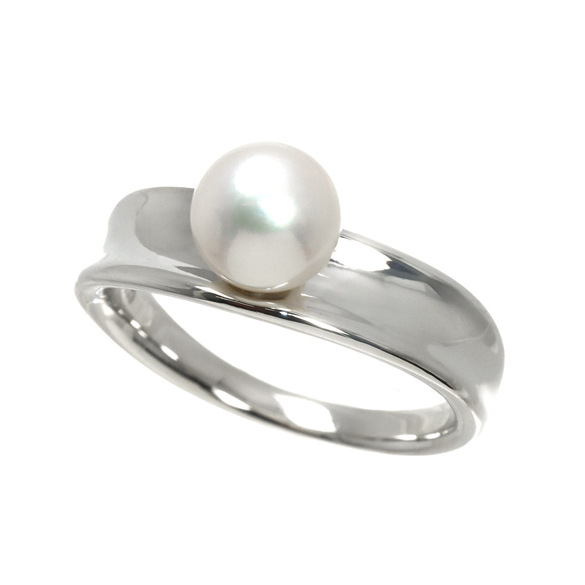 Akoya Pearl 7.1mm Ring Platinum size6.25-6.5(US)