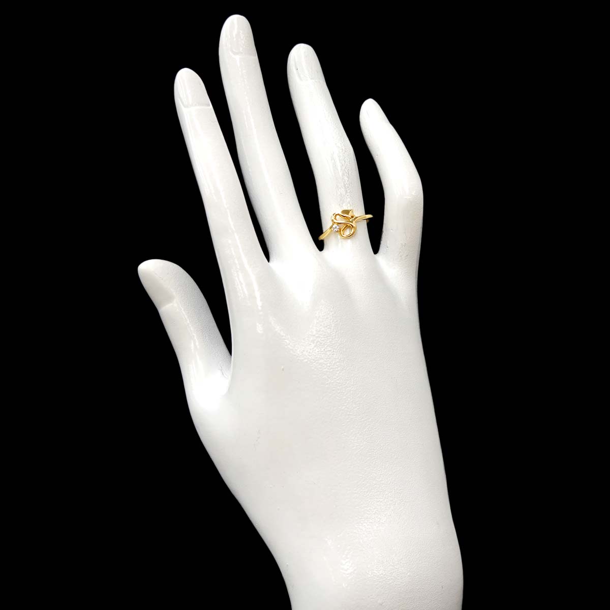 Diamond Ring 18K YG 750 Size5.5-5.75(US)