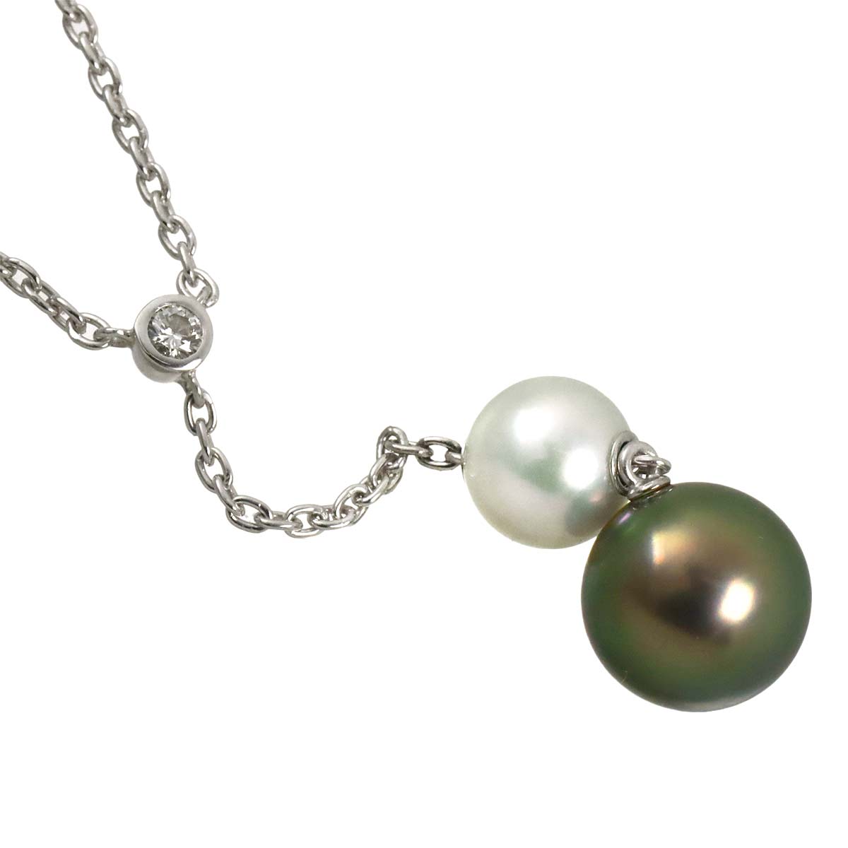South Sea pearl Akoya Pearl Necklace 18K White Gold 750