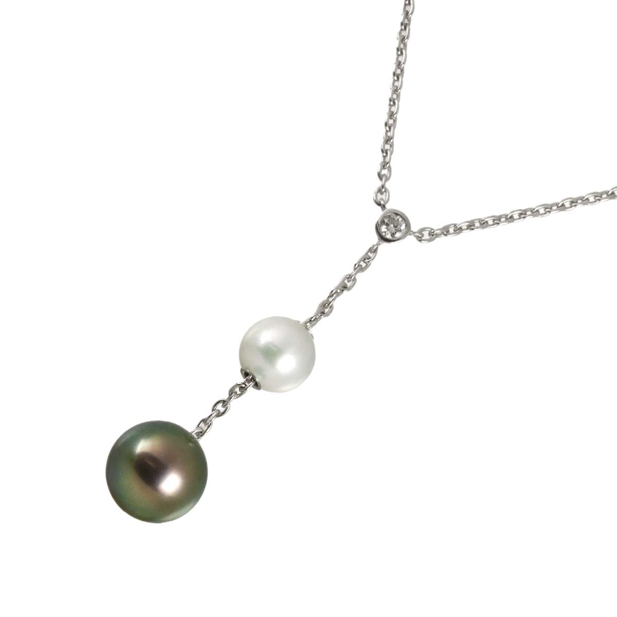 South Sea pearl Akoya Pearl Necklace 18K White Gold 750