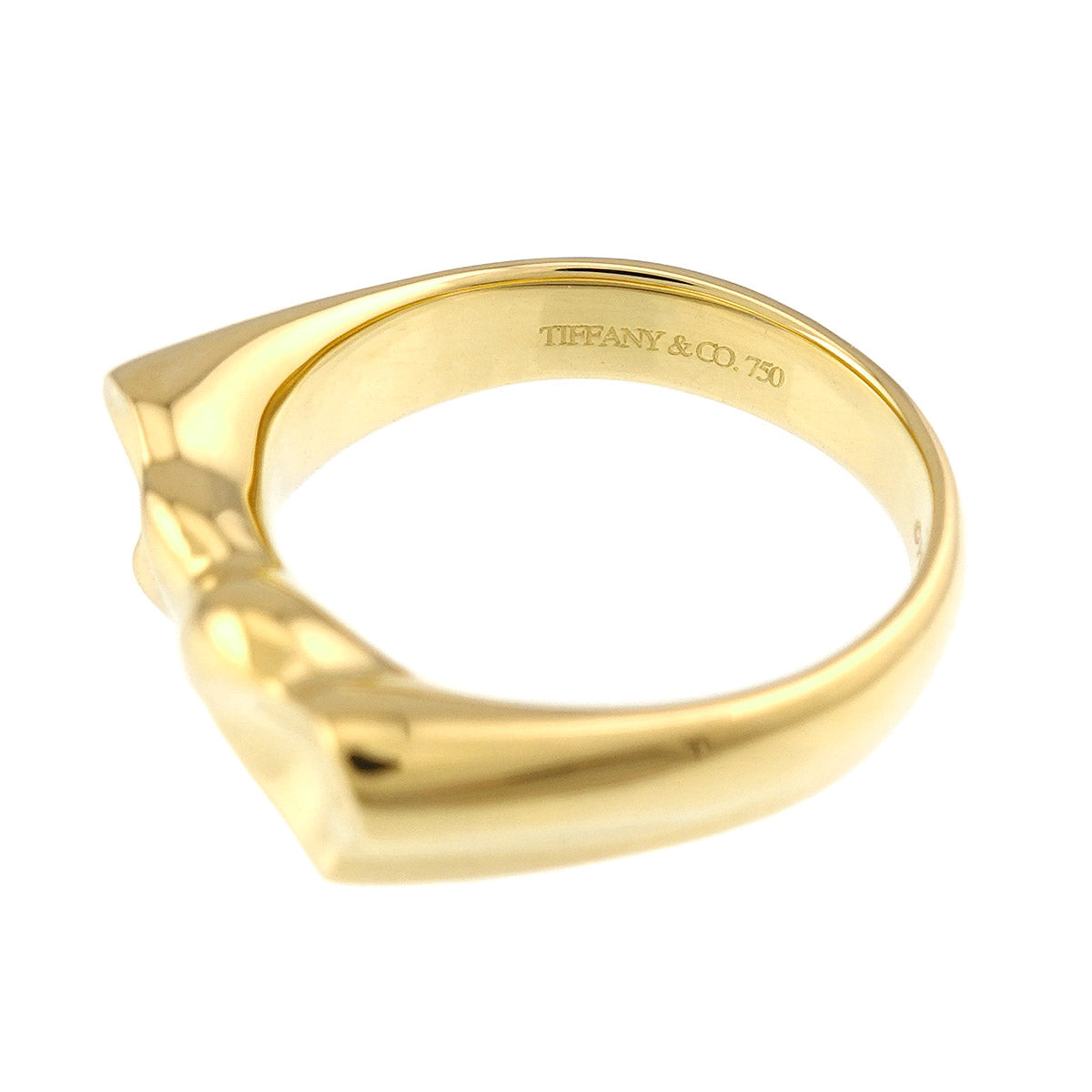Full Heart Diamond Ring 18K YG 750 Size5.5-5.75(US)