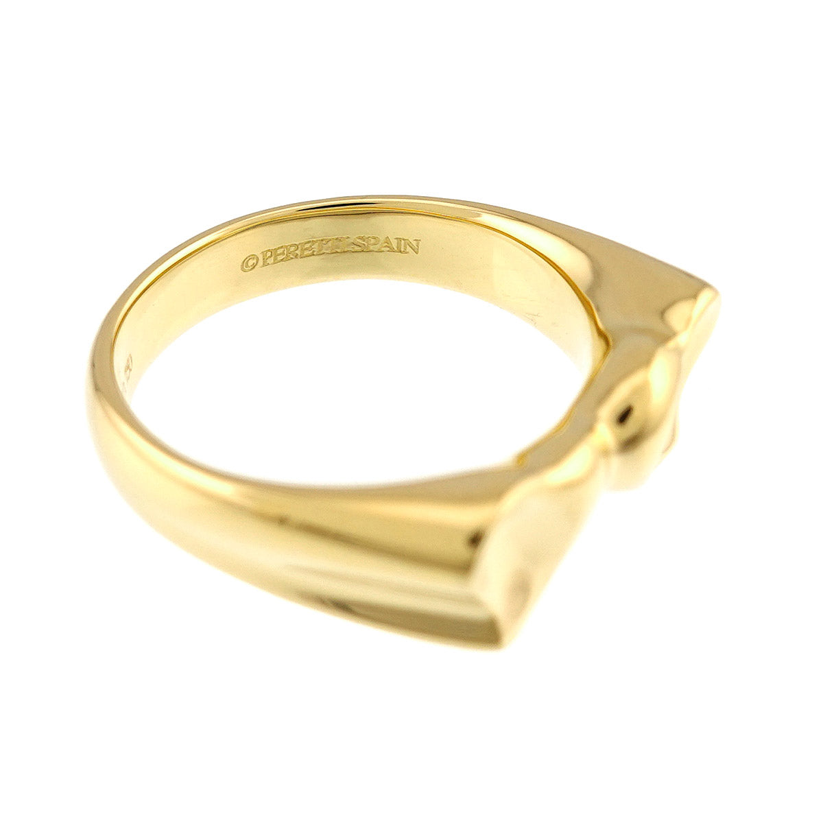 Full Heart Diamond Ring 18K YG 750 Size5.5-5.75(US)