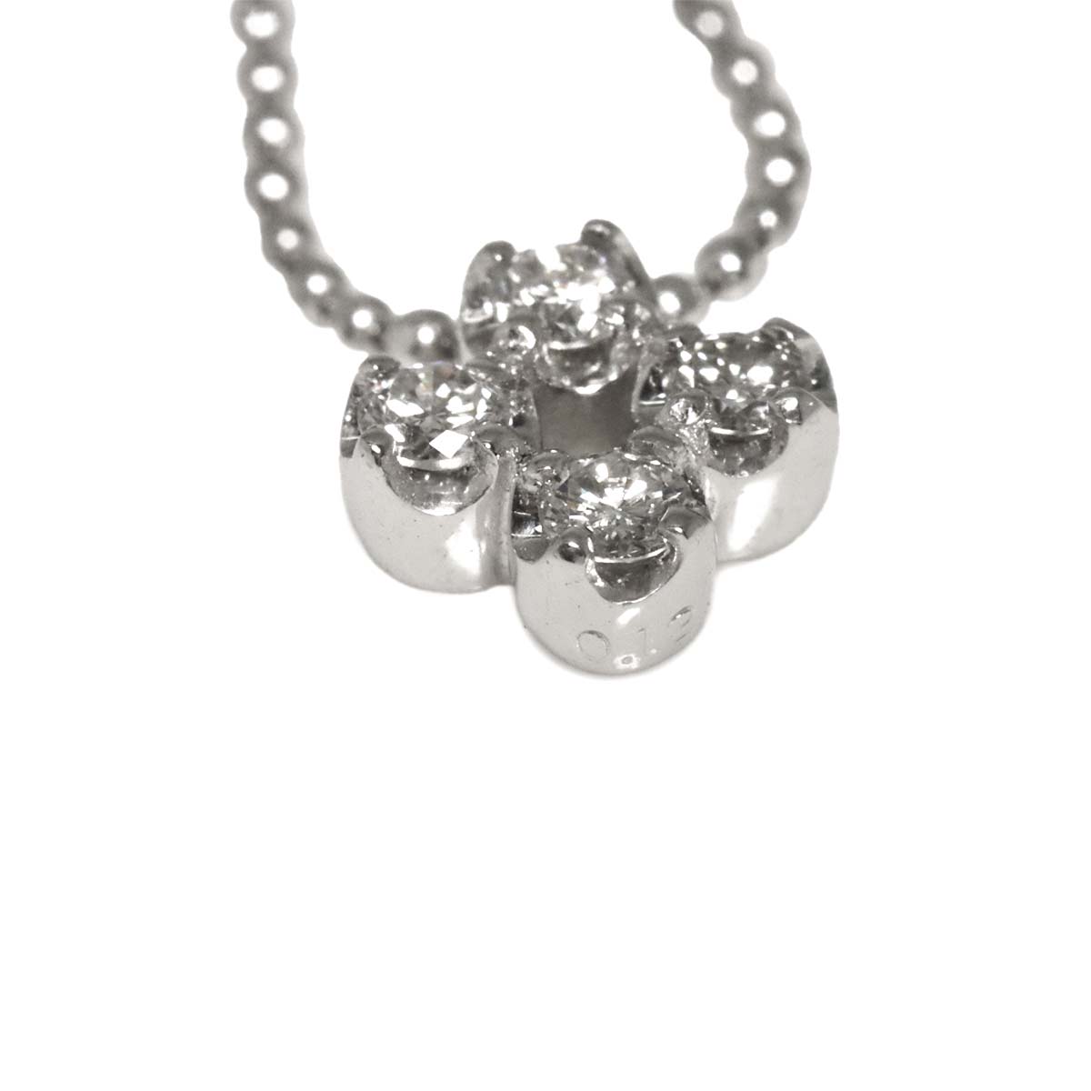 Diamond 0.12ct Necklace 18K WG 750
