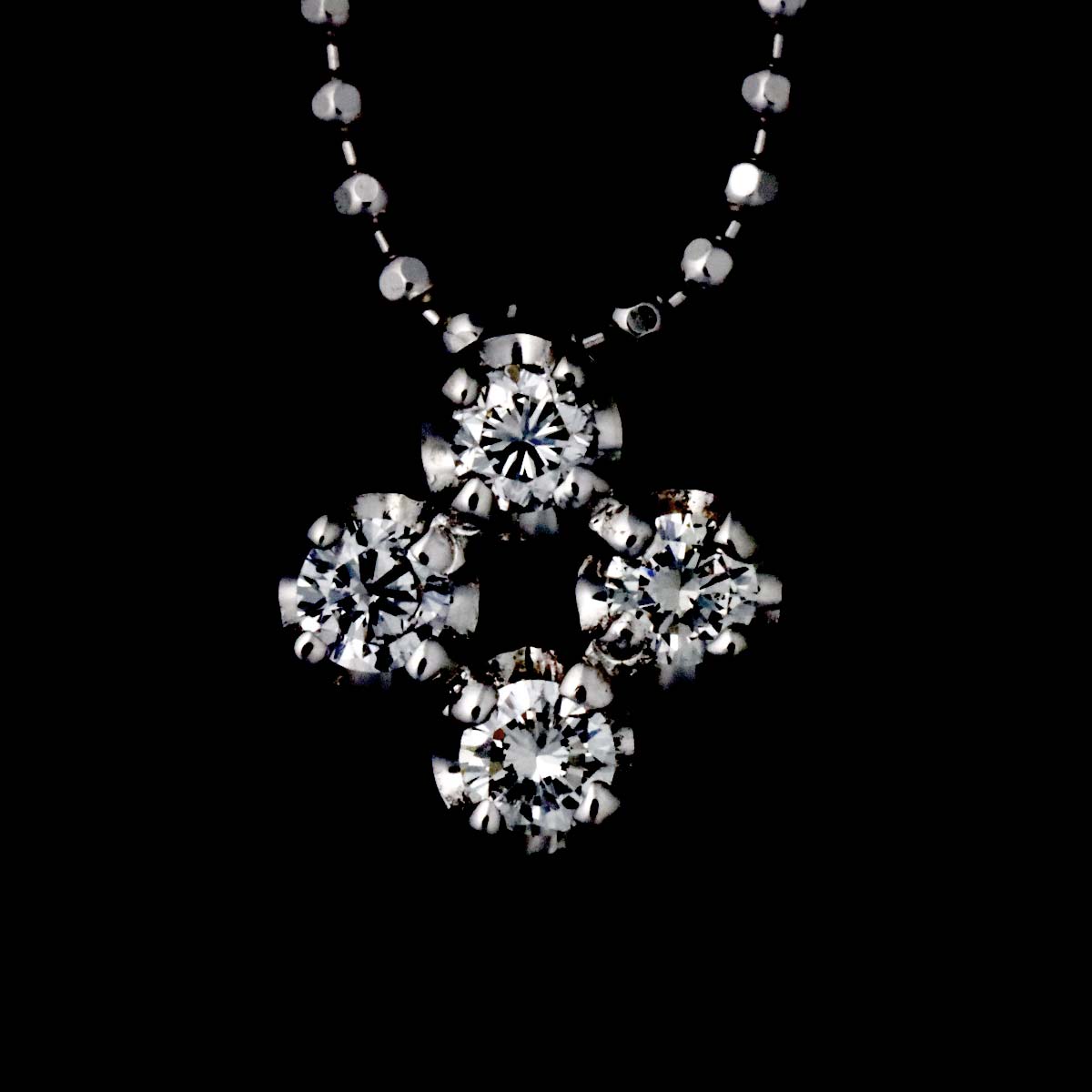 Diamond 0.12ct Necklace 18K WG 750