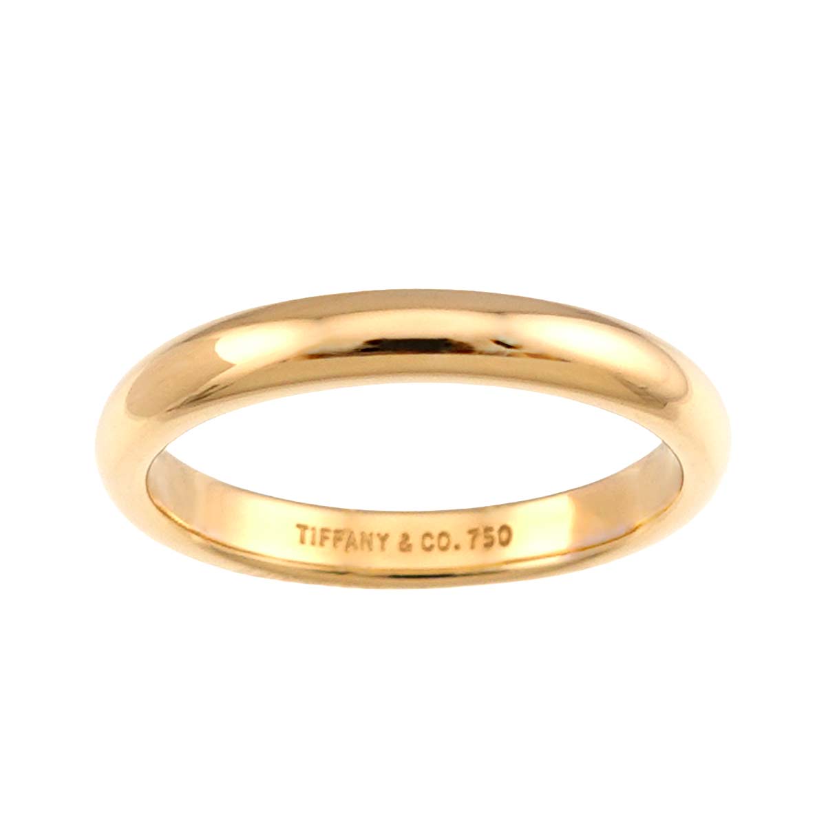 Forever Band Ring 18K Yellow Gold 750 Size 4.75-5(US)