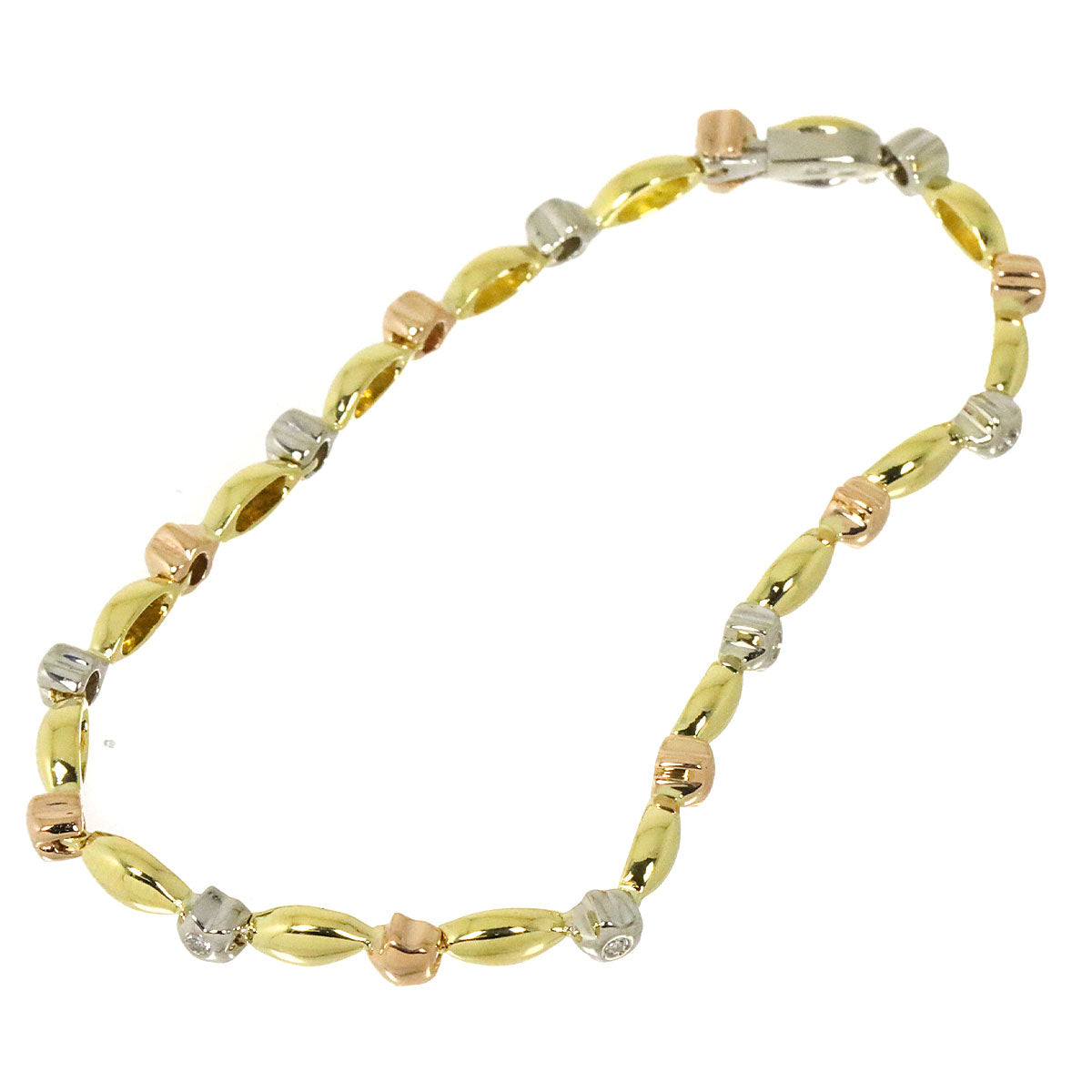 Diamond Bracelet 18K YG WG PG 750